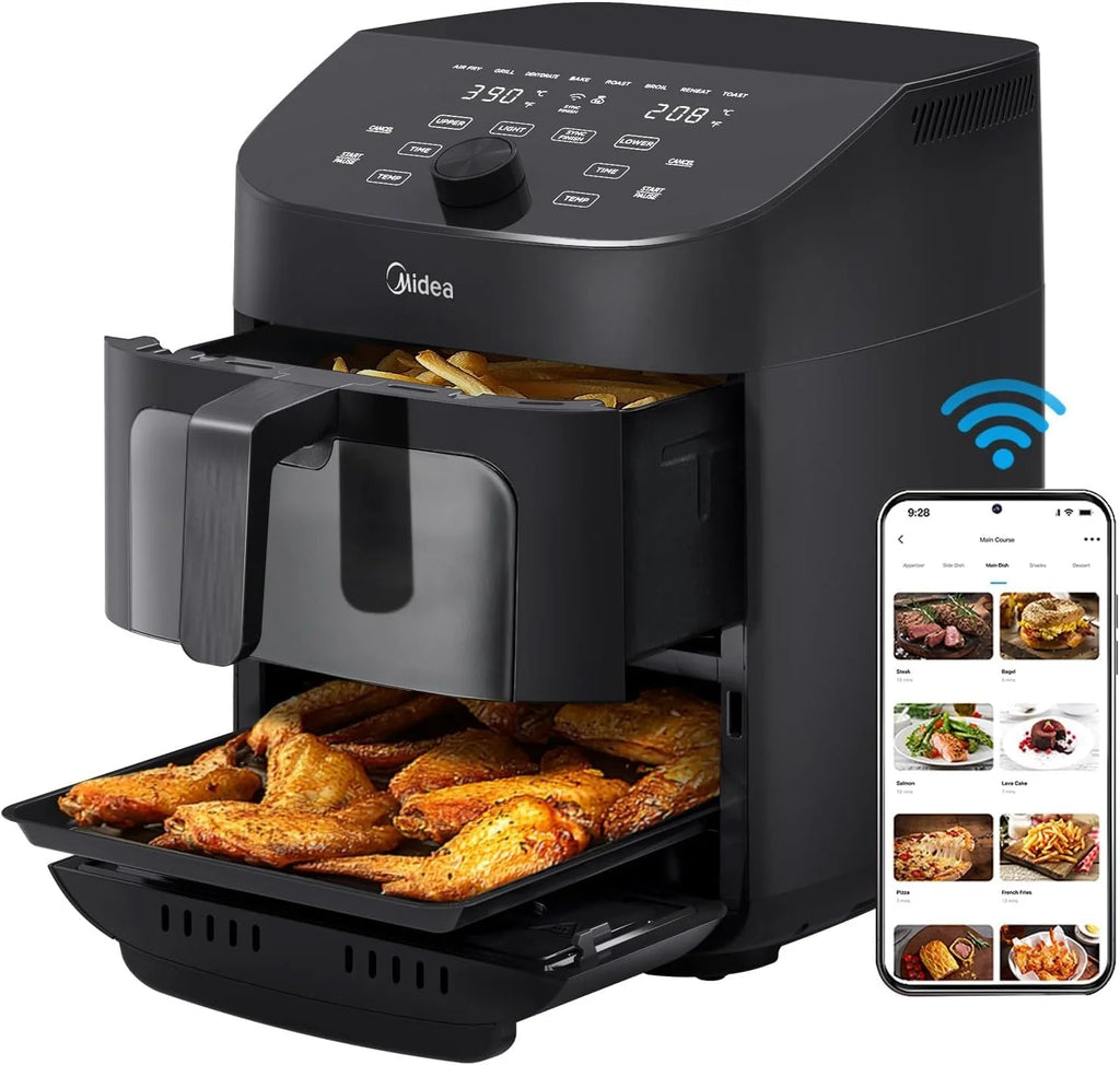 8 in 1 Dual Air Fryer 11 Quart with 2 Independent Baskets M10359