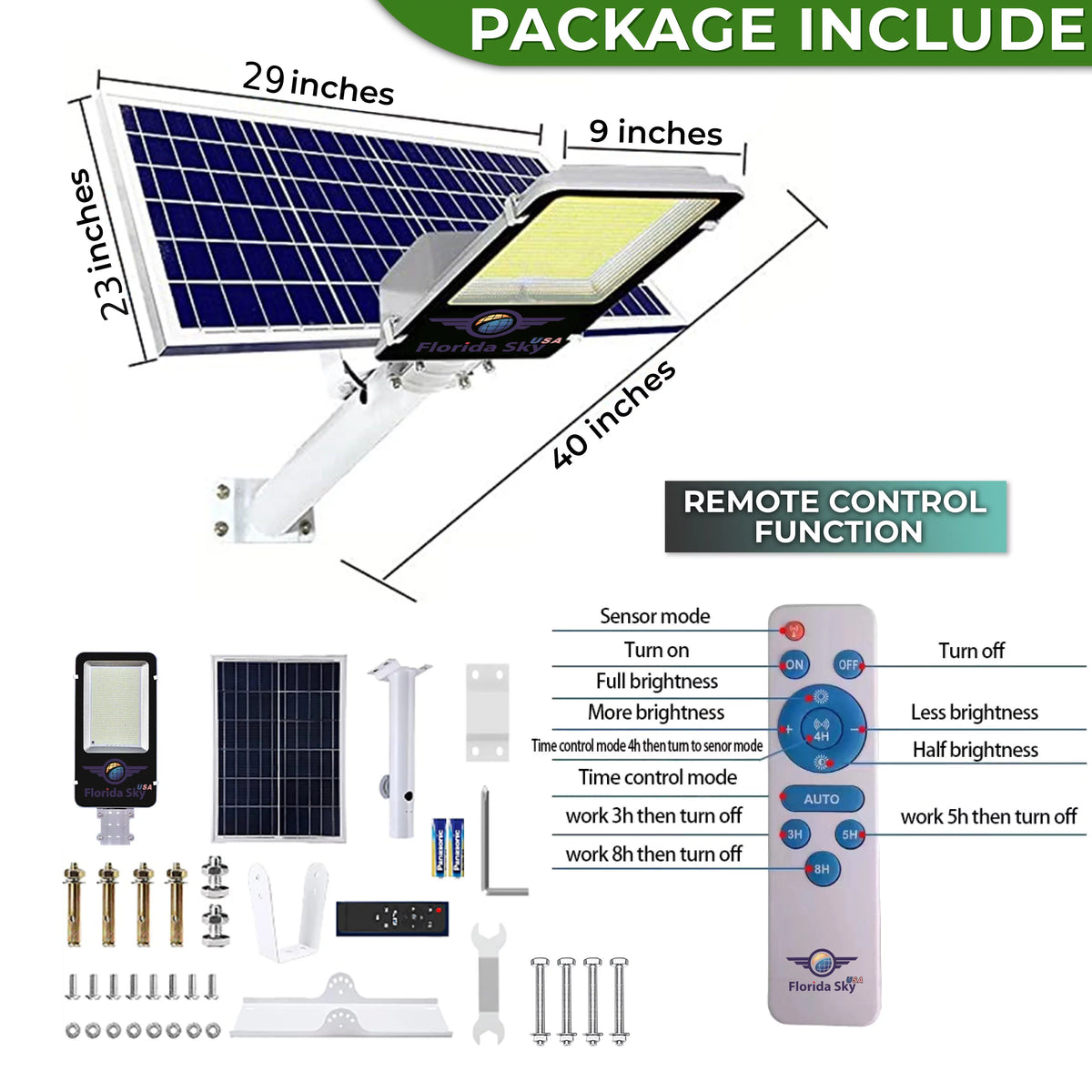3400 Watt Solar LED Street Light with Remote S23437