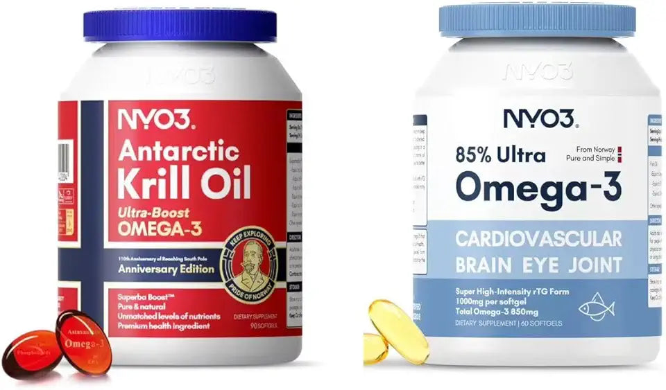 Krill Oil 1000mg 90 Softgel and Fish Oil 1000mg 60 Softgel Z6465