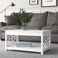 White Coffee Table with Storage K2493