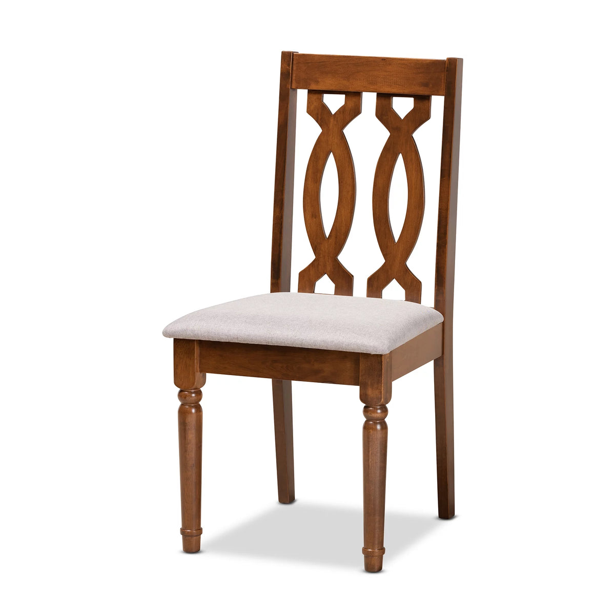 Grey Fabric Upholstered 5-Piece Wood Dining Set X103