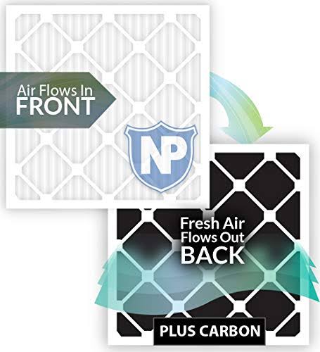 16x25x1 MERV 14 Carbon Pleated Air Filters, 2 Piece F89469