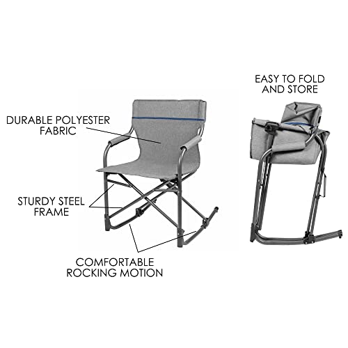 Foldable Portable Rocking Chair Grey K21089