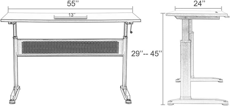 55In Electric Height Adjustable Standing Desk T332
