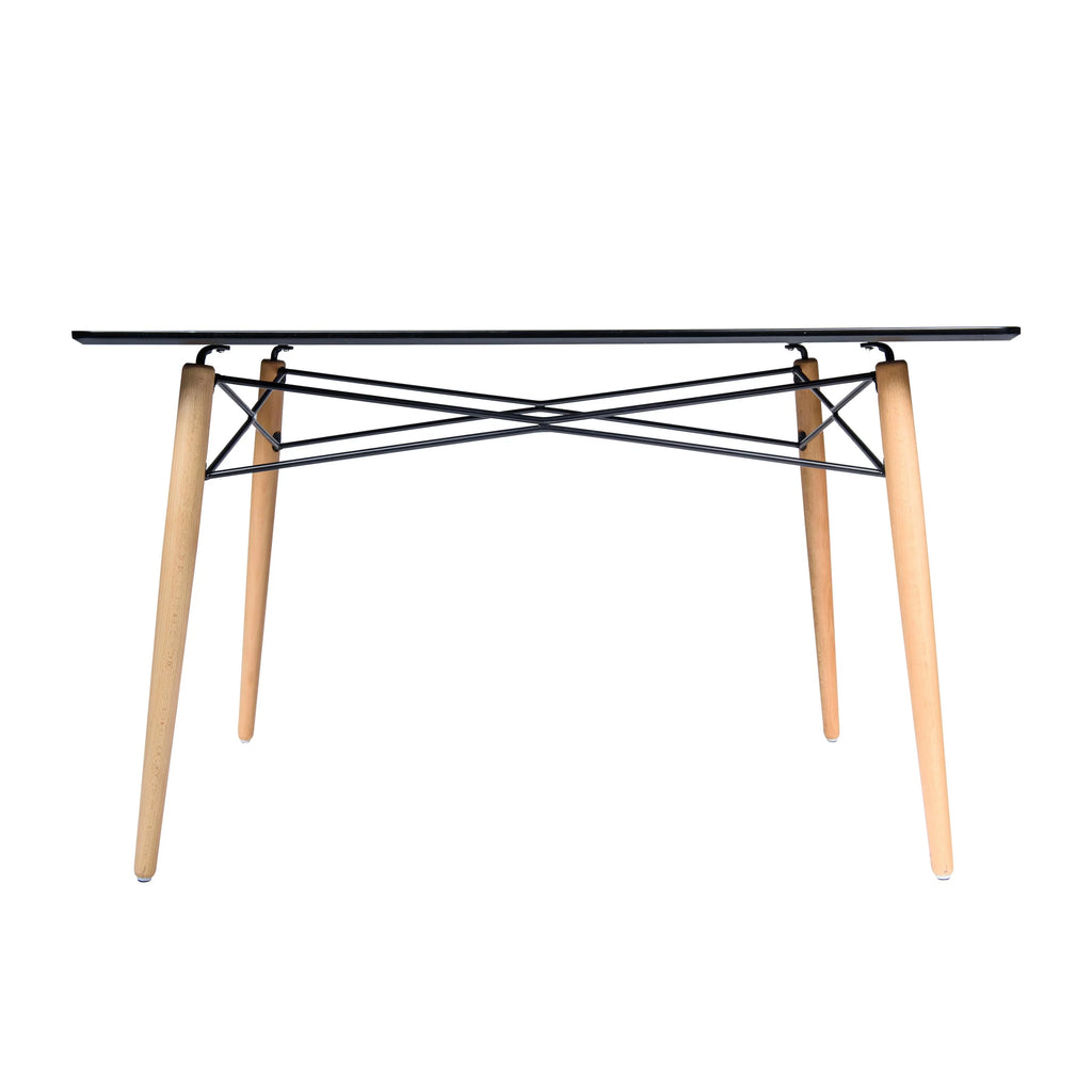4Ft Rectangle Wooden Top Dining Table Q50483