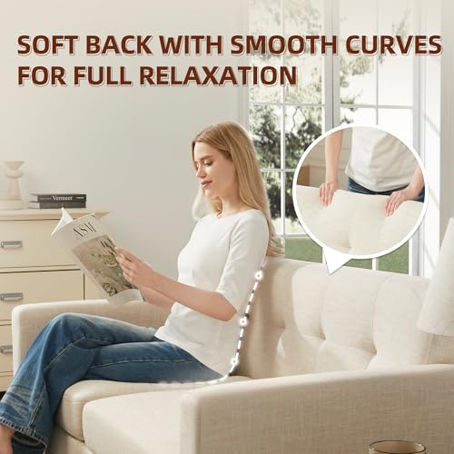 65.2" W Button Tufted Upholstered Loveseat Sofa V168