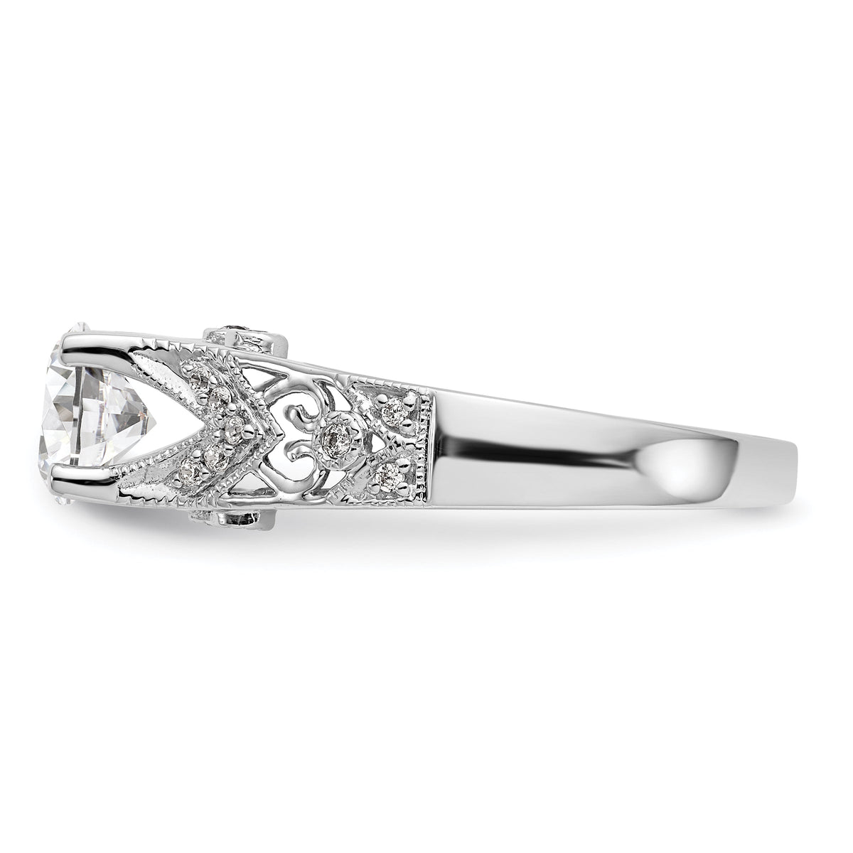 14K White Gold Engagement Ring A31885