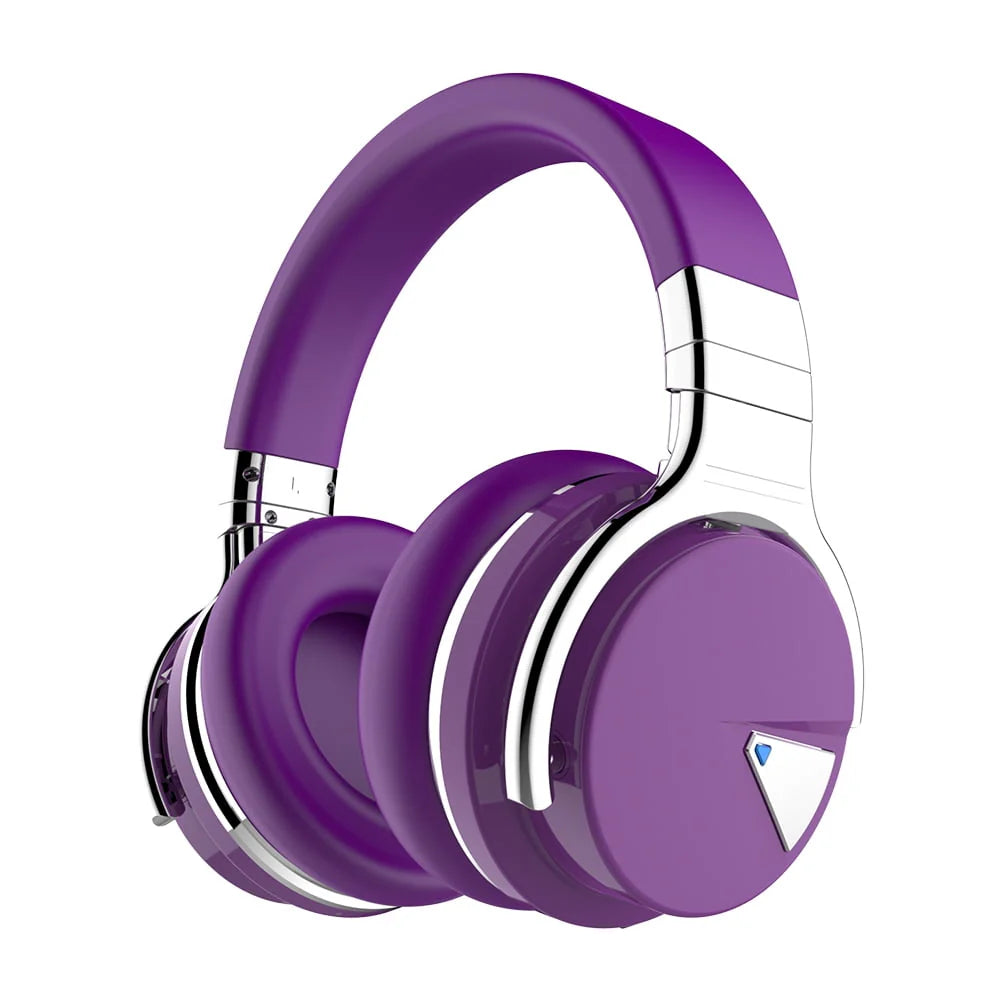 Active Noise Cancelling Bluetooth Headphones with Mic Deep Bass Wireless Over Ear Black F44024