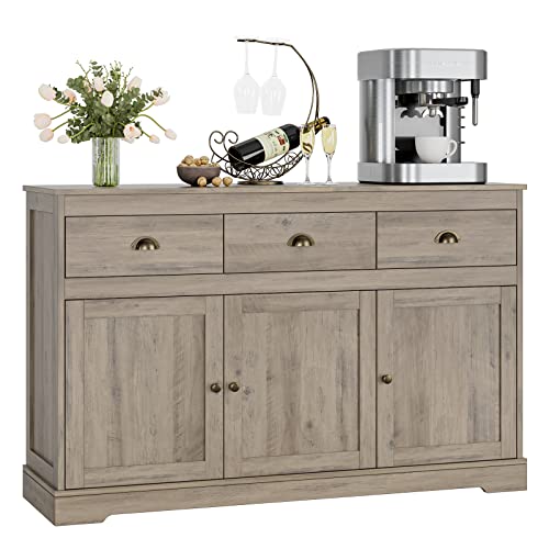 White Buffet Cabinet with 3 Drawers & 3 Doors W127