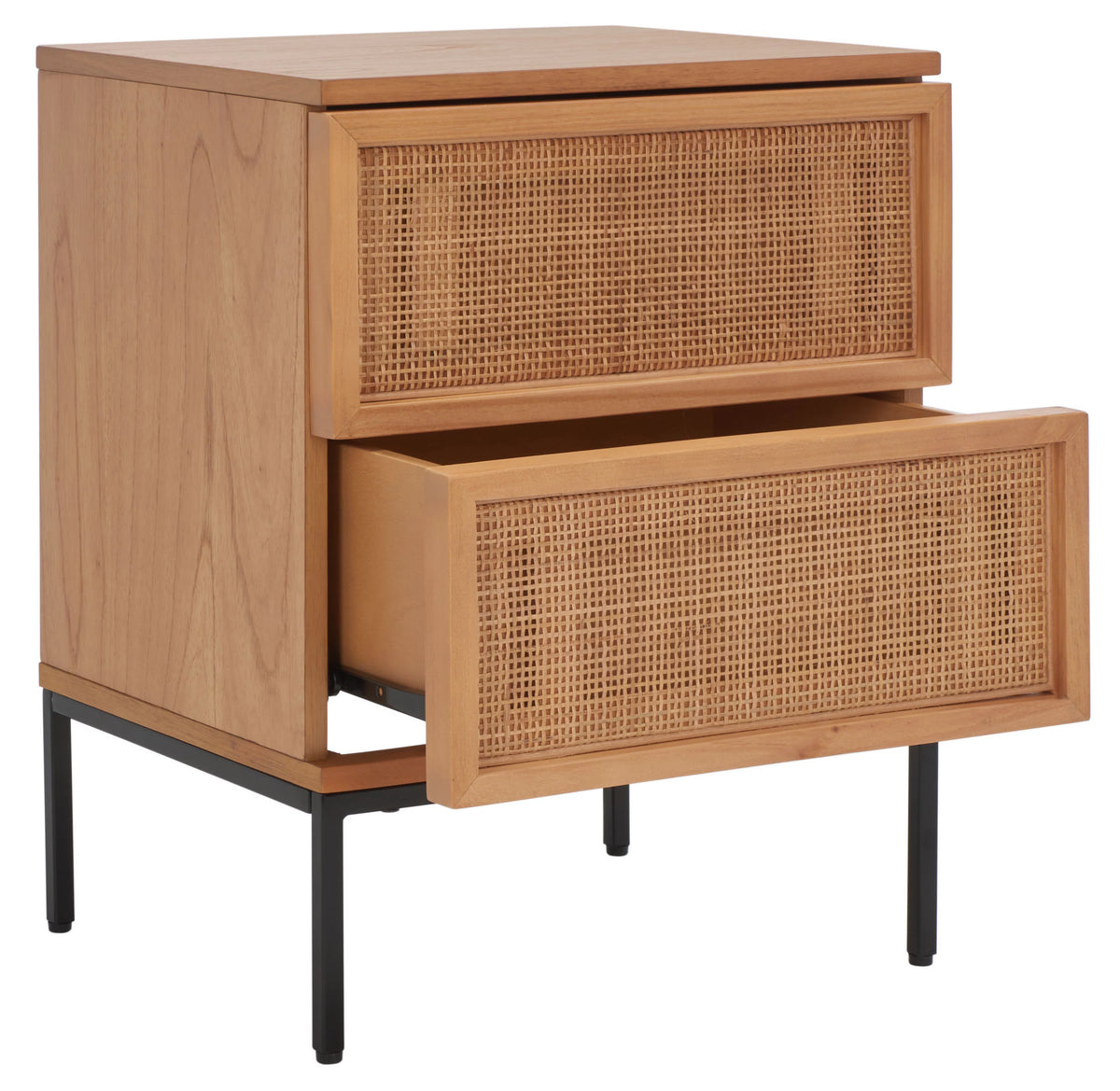 2 Drawer Rattan Nightstand V90895