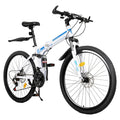 26 Mountain Folding Bike 21-Speed Dual-Disc Brake High-Carbon Steel Bicycle M535