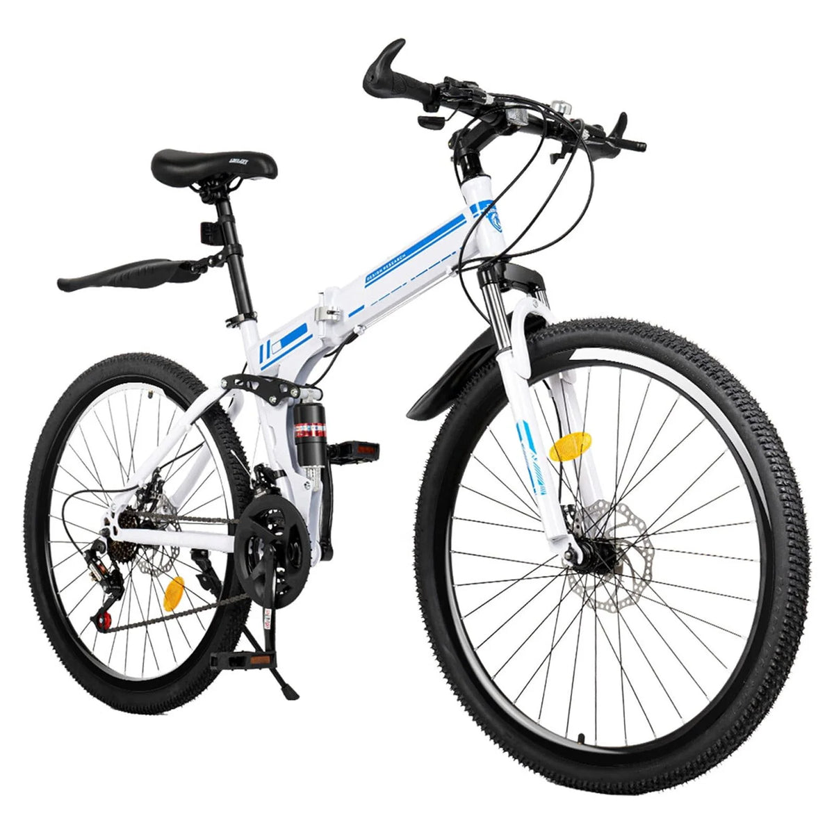26 Mountain Folding Bike 21-Speed Dual-Disc Brake High-Carbon Steel Bicycle M535
