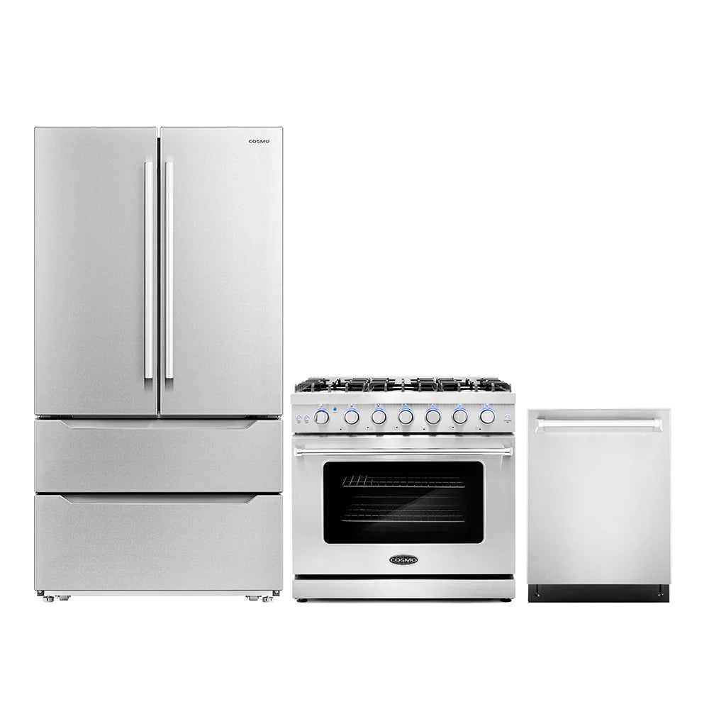 36 Gas Range, Dishwasher and Refrigerator with Ice Maker V357