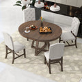 5-Piece Round Dining Set with 4 Upholstered Chairs N84952