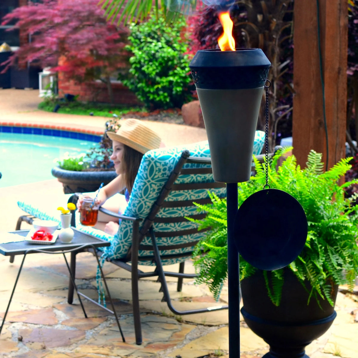 66 inch Metal TIKI Torch with Large Flame Q30943