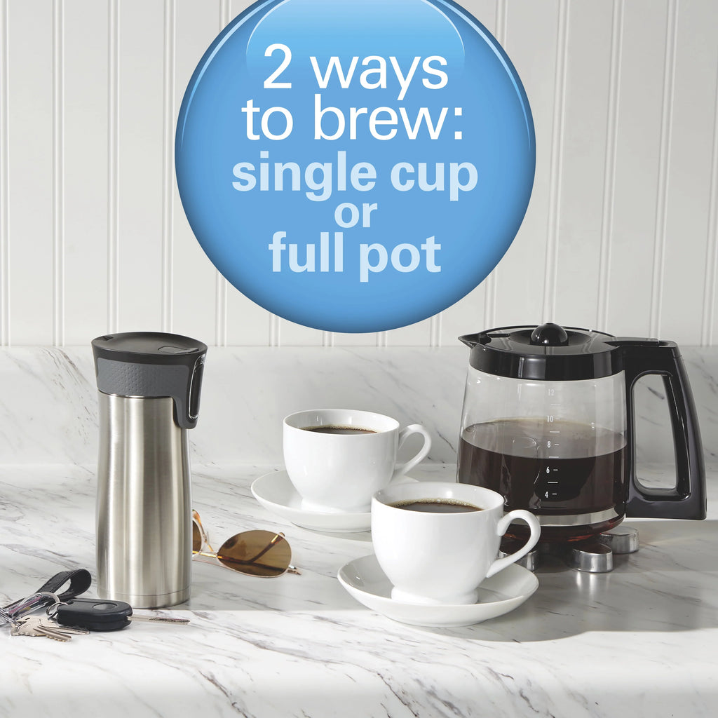 2-Way Programmable Coffee Maker, Single-Serve and 12-Cup Pot J6102