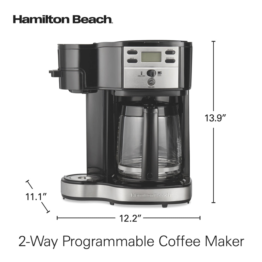 2-Way Programmable Coffee Maker, Single-Serve and 12-Cup Pot J6102
