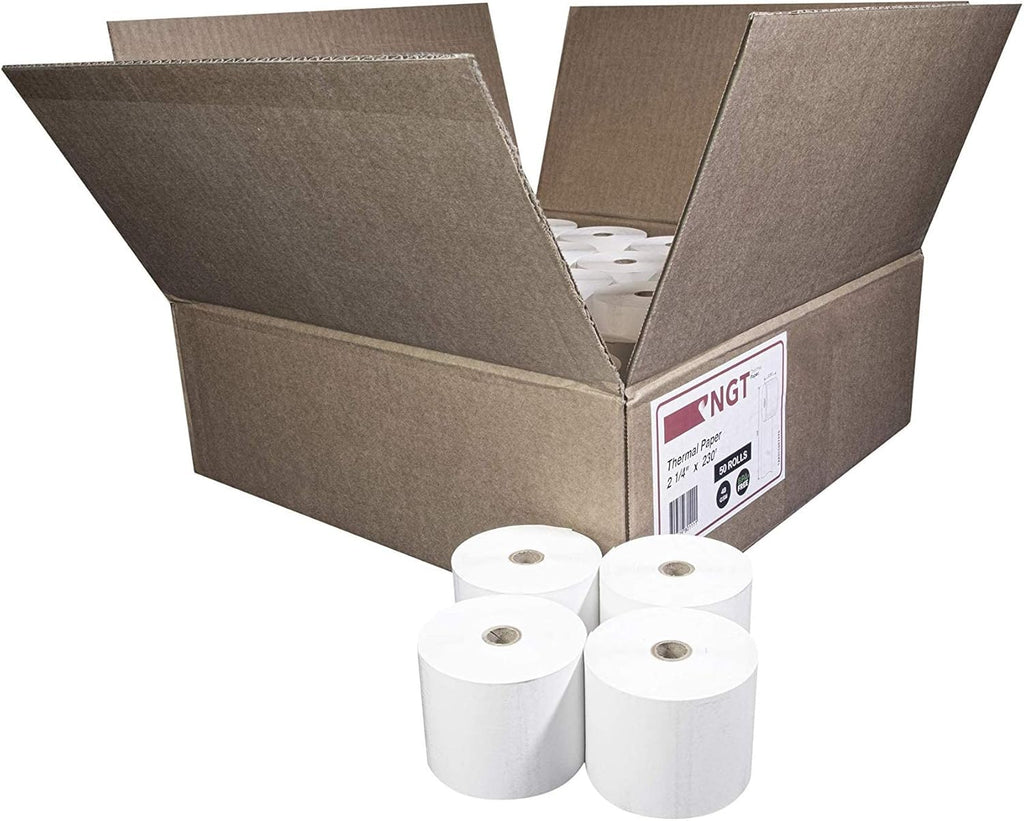 50 pcs 2 ¼-inch x 230’ Thermal Paper Rolls for POS O926739