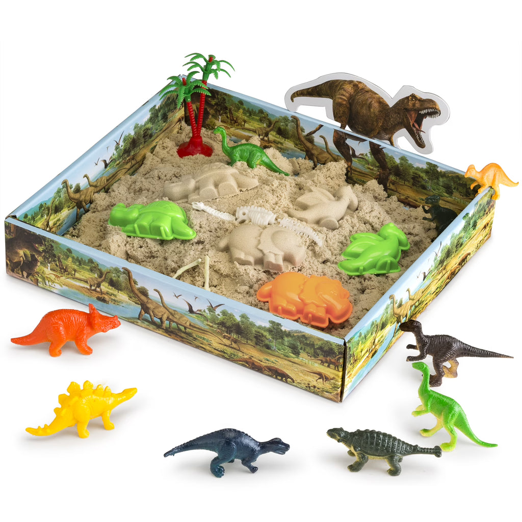 3D Sandbox with Dinosaur Figures and 3D Tray Y5367