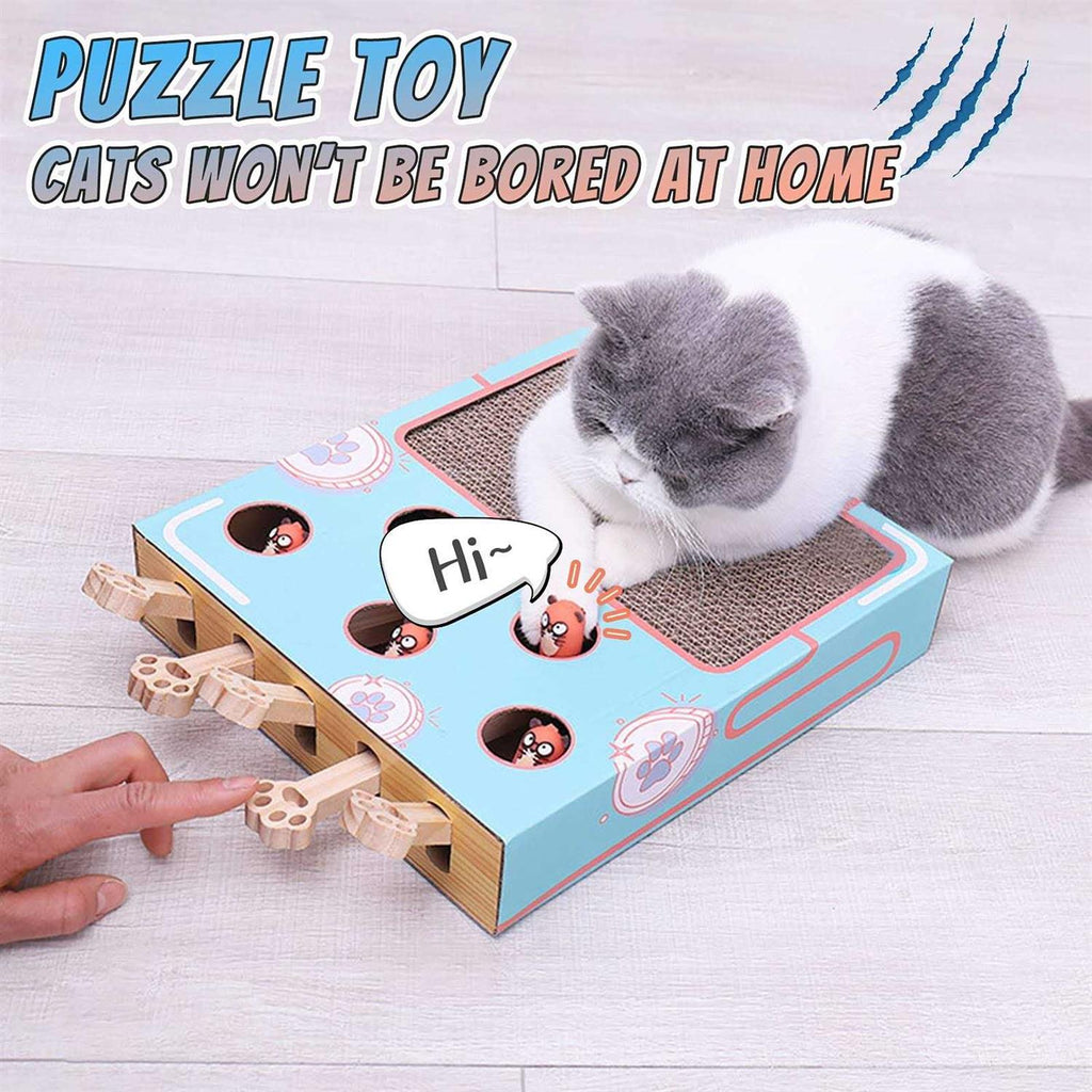 Cat Enrichment Toys with Cat Scratching Pad H408