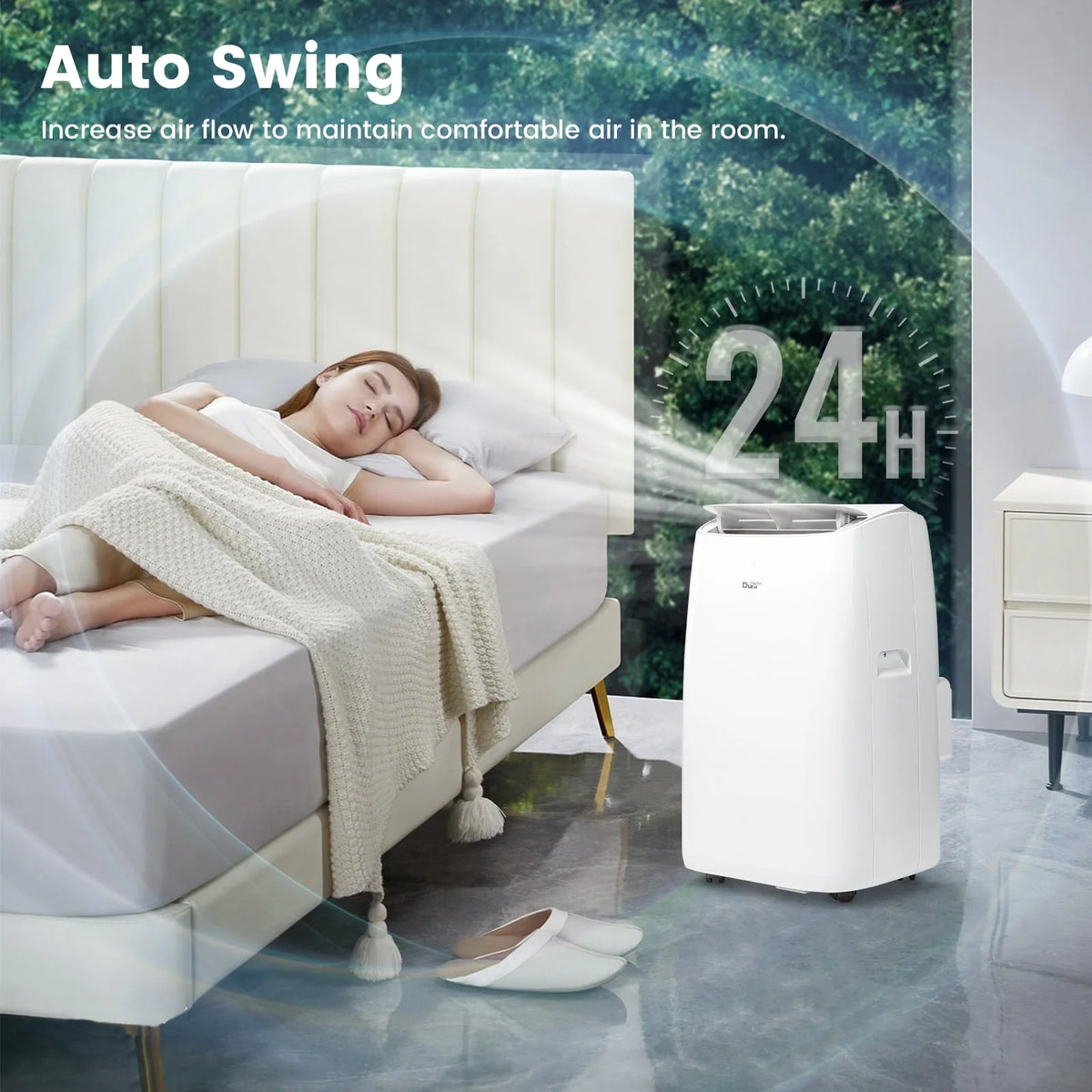 White Portable Air Conditioner, Dehumidifier, Fan F176