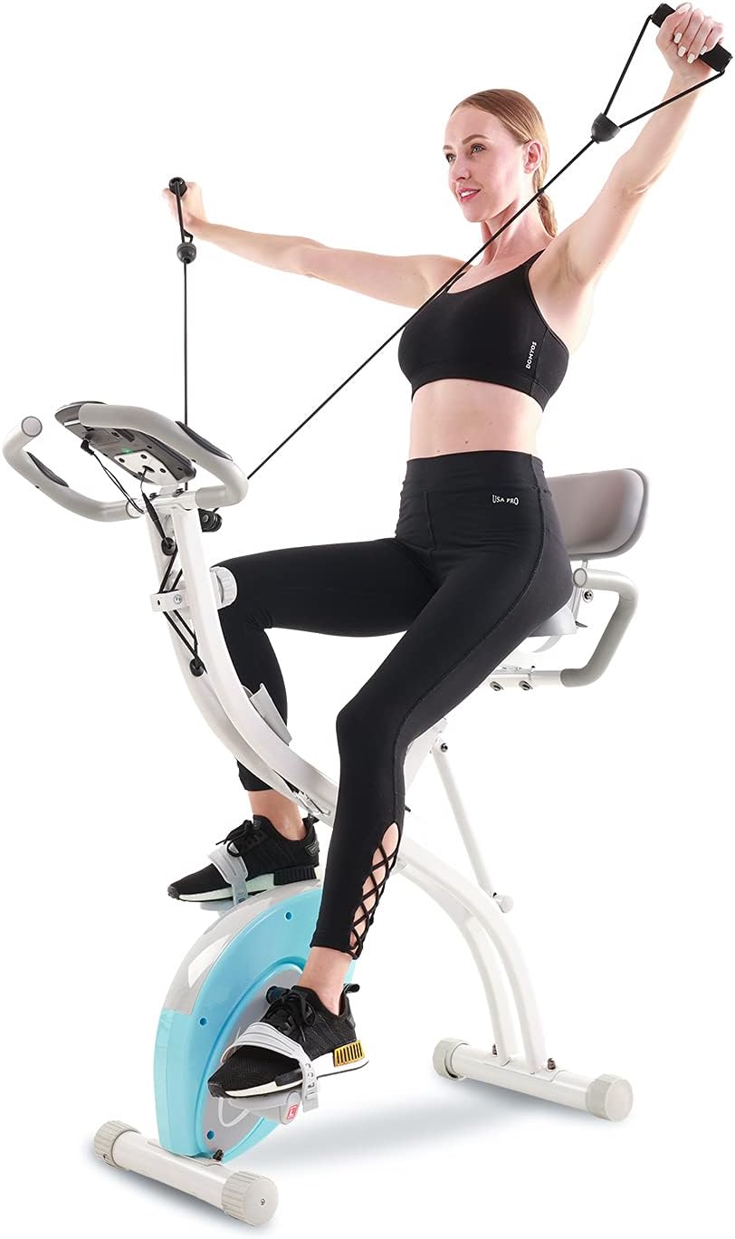 Folding Exercise Bike with Arm Workout Q77571