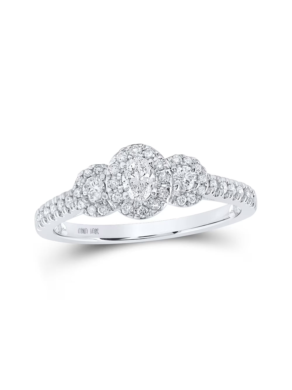 Oval Diamond 3-stone Engagement Ring 1/2 Cttw Z13490