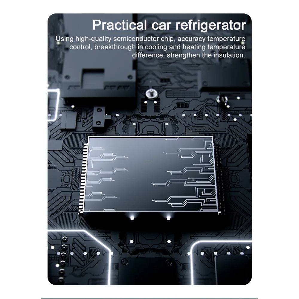 Portable Car Fridge Cooler Warmer 4L with LED Light Q26774