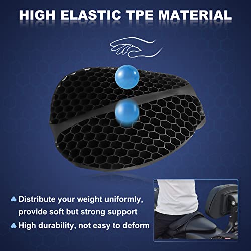 Foldable Large 3D-Honeycomb Breathable Motorcycle Gel Seat Cushion W883
