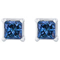 14K White Gold Princess Cut Diamond Earring Studs J956294