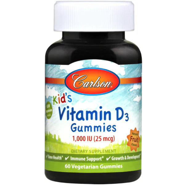 Kid's Vitamin D3 Gummies 1000 IU 60 gummies P316