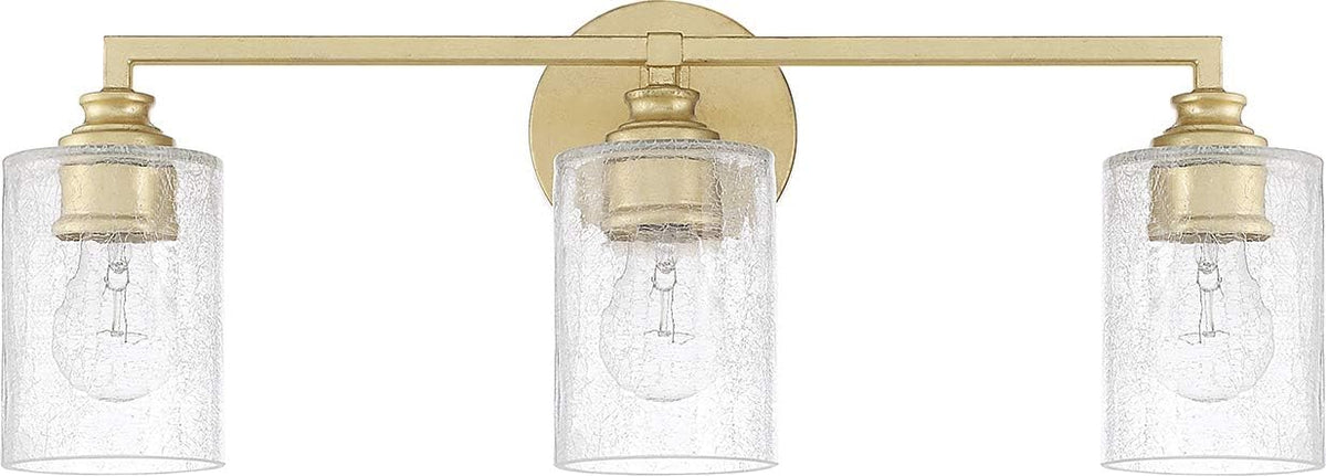 3-Light Iced Glass Bath Vanity Wall Mount F4991
