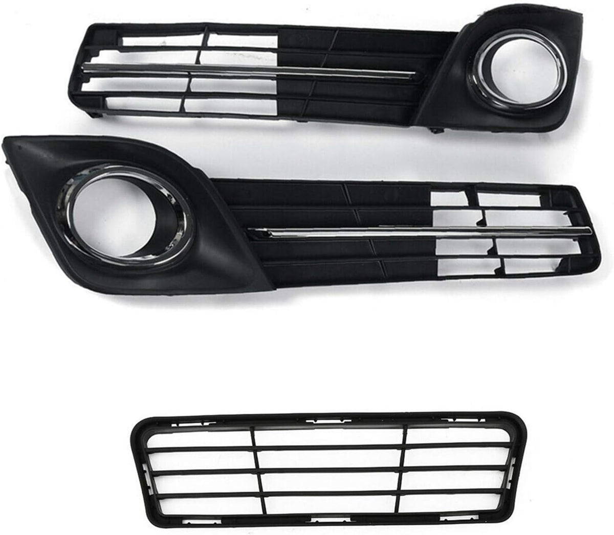 Front Bumper Lower Grille Fog Lamp Cover Bezel Set for Toyota Camry SE 2012-2014 V8379