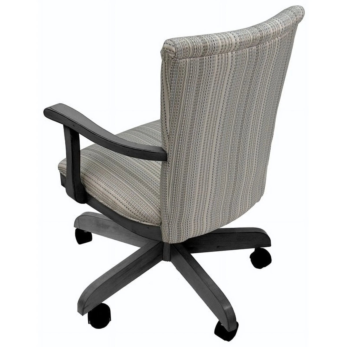 Swivel Wood Dining Caster Chair on Wheels Gray W263406