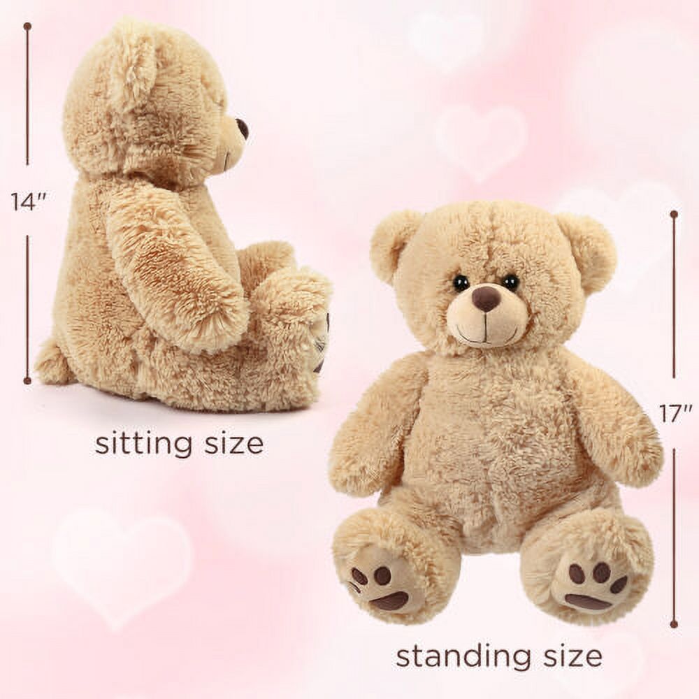 Brown Plush Teddy Bear Stuffed Animal 17" D217