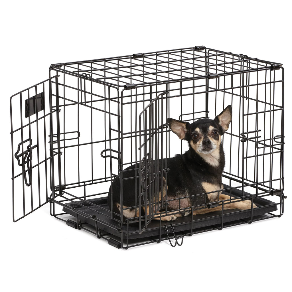 Folding Metal Dog Crate with Divider Panel, 18L x 12W x 14H P8471