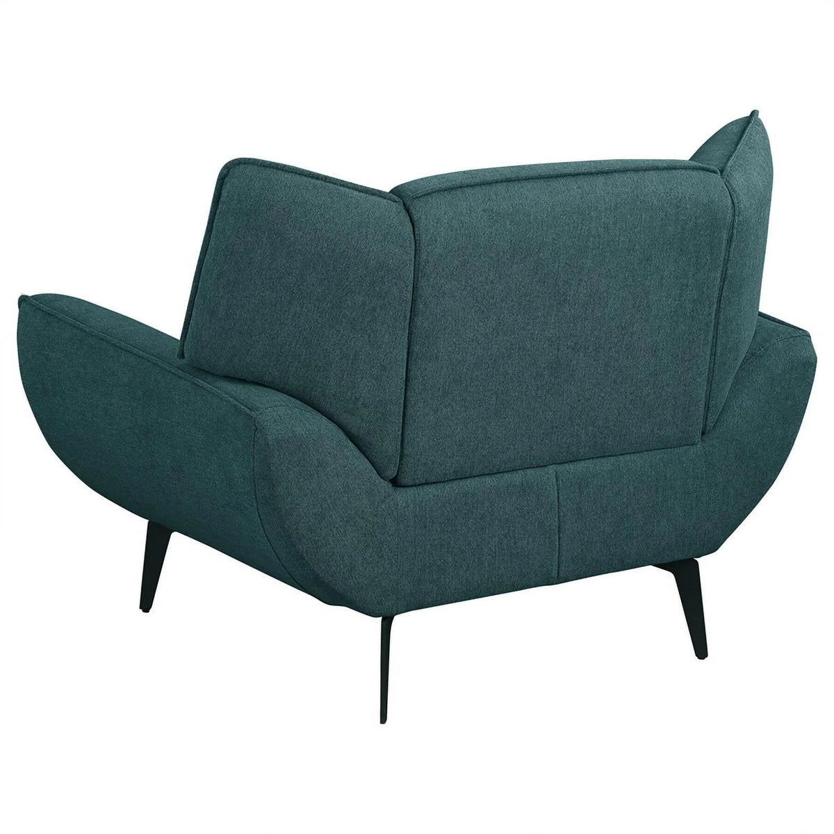 Teal Fabric Upholstered Wing Back Chair Q96317