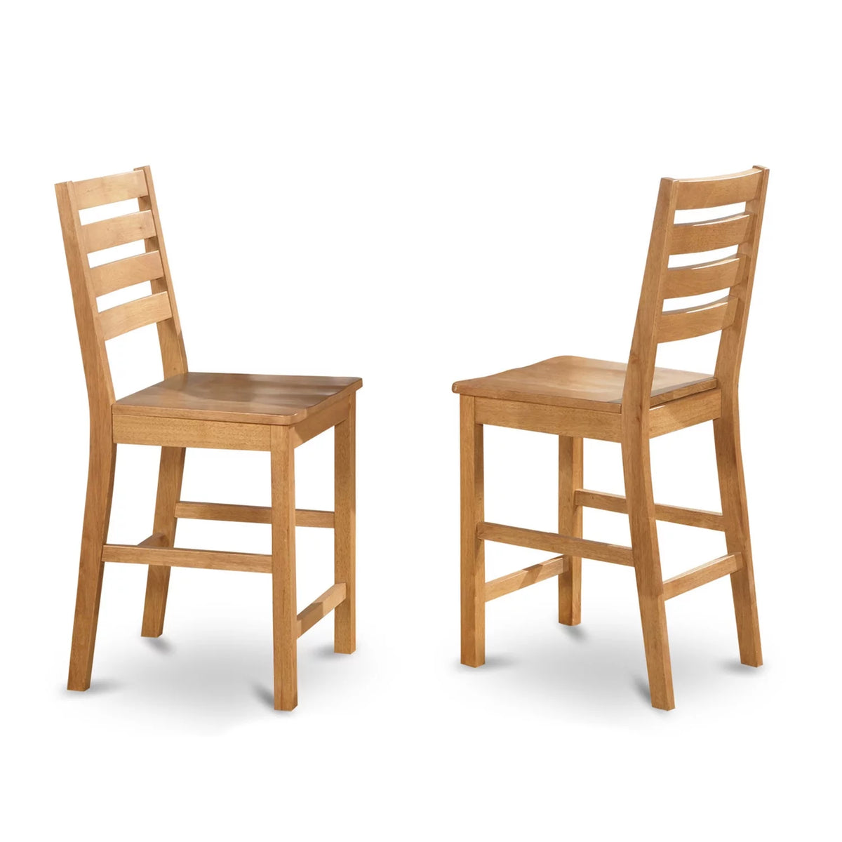 Counter Height Table & 6 Dinette Chairs Oak A14083
