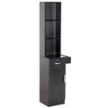 Wall Mount Barber Station with Drawer Storage Black Q266500