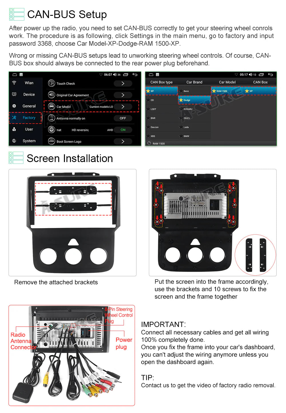 Android 12 Car Stereo Radio with Manual A/C S7537