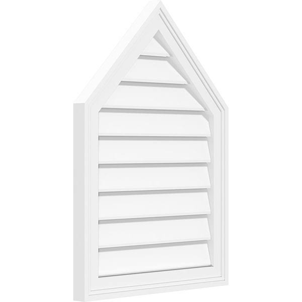 Peaked Top Surface Mount PVC Gable Vent X115