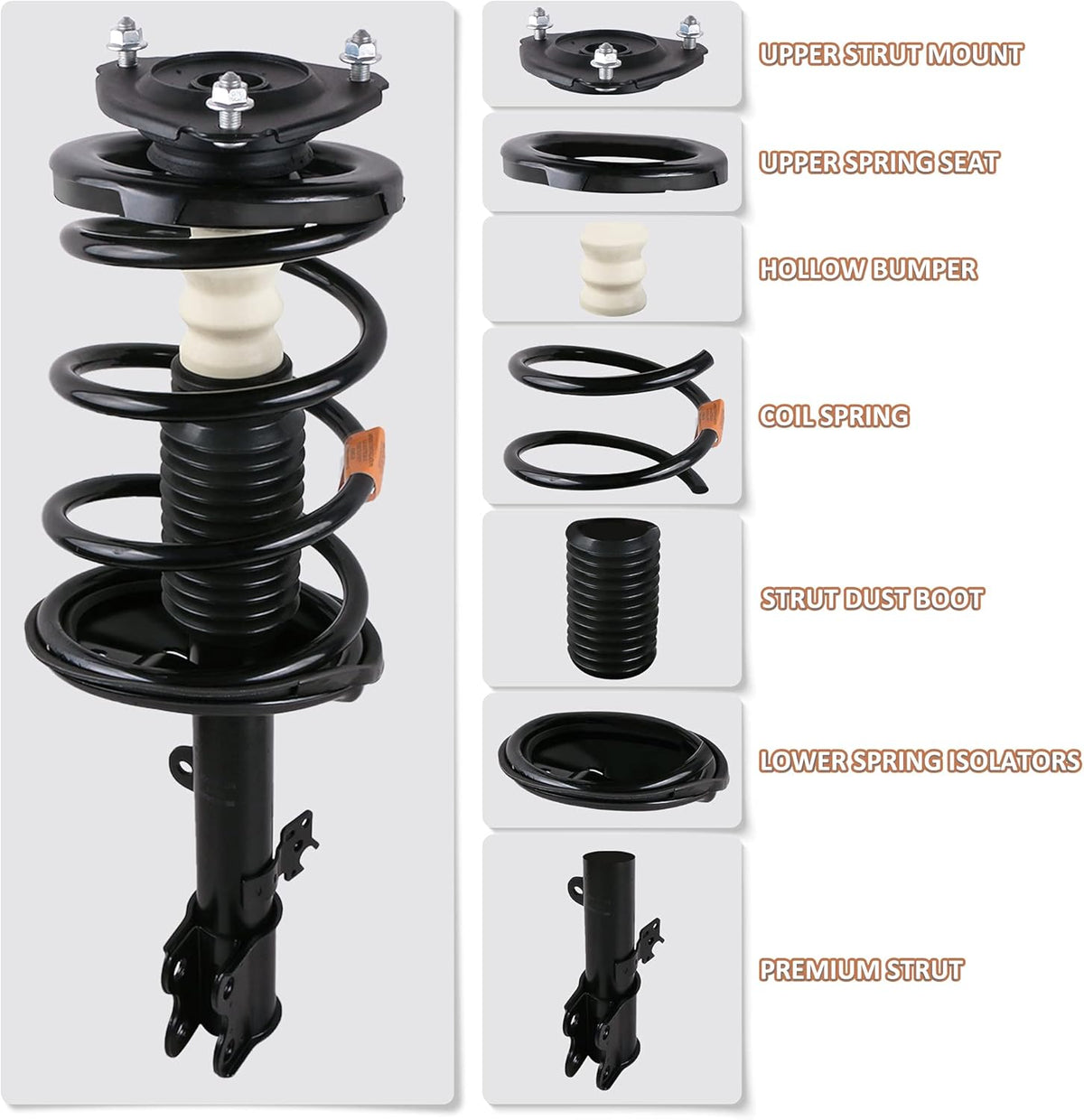Complete Front and Rear Shock Absorbers for BMW E46 D2479