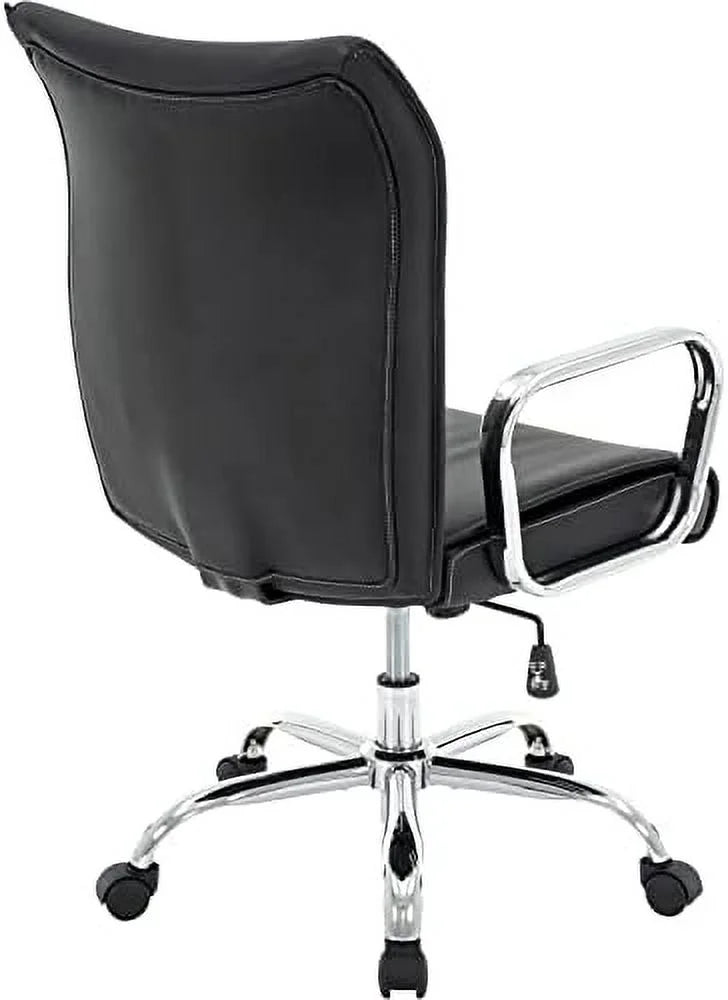 Pink Upholstered PU Leather Office Chair with Arms Y5738
