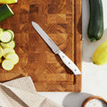 5 Serrated Utility Knife with White Handle U363