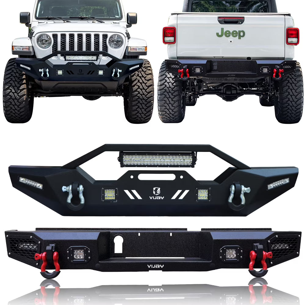 Front and Rear Bumpers for Jeep Gladiator JT with D-rings Z9250