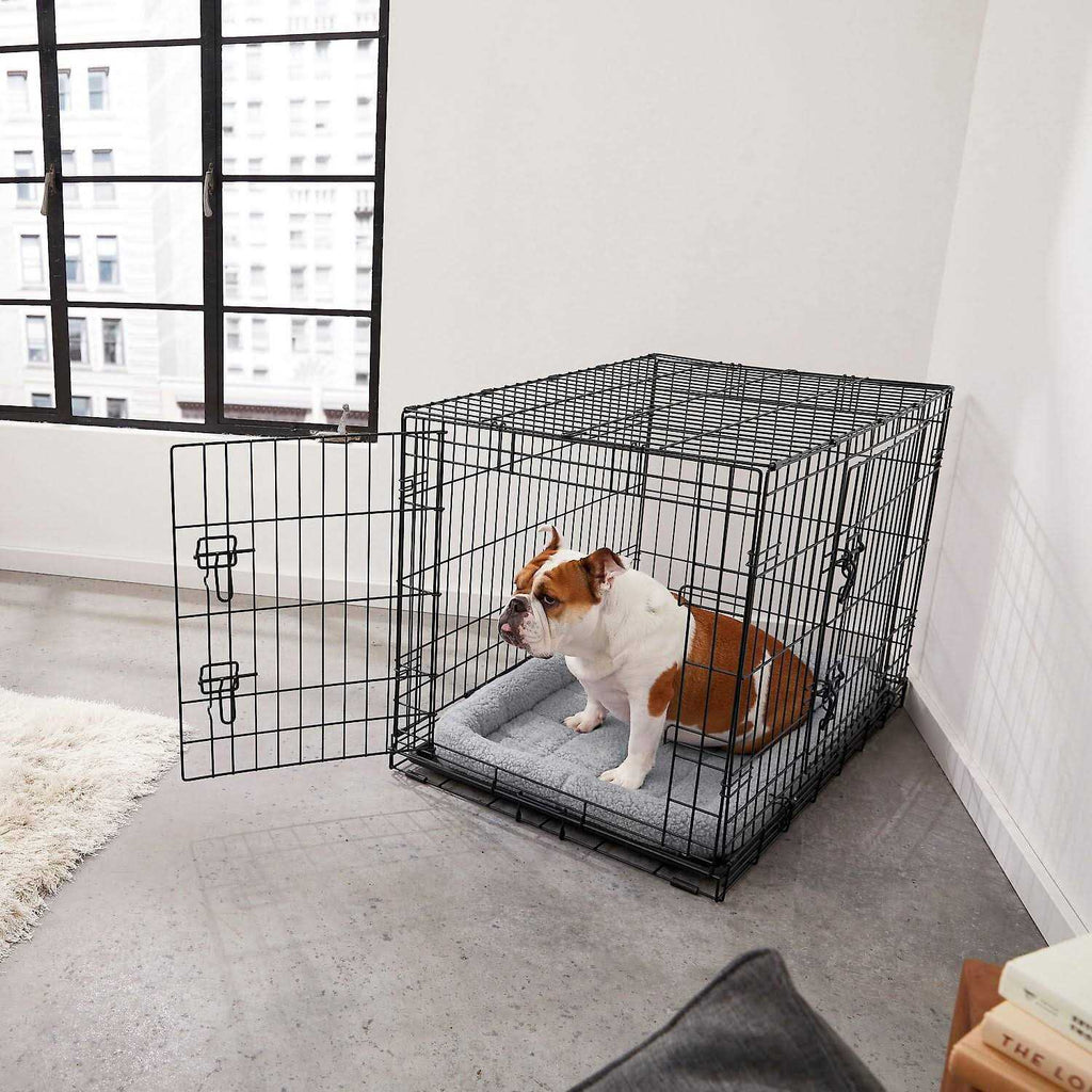 Heavy Duty Fold & Carry Double Door Collapsible Wire Dog Crate N8672