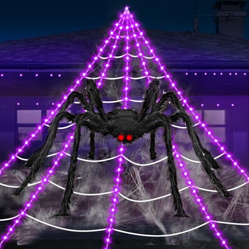 23Ft 350 LED Spider Web Lights with 6.6Ft Spider X506815