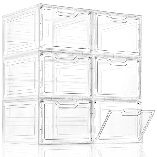4-Tier Stackable Clear Plastic Storage Bins with Lid H79539