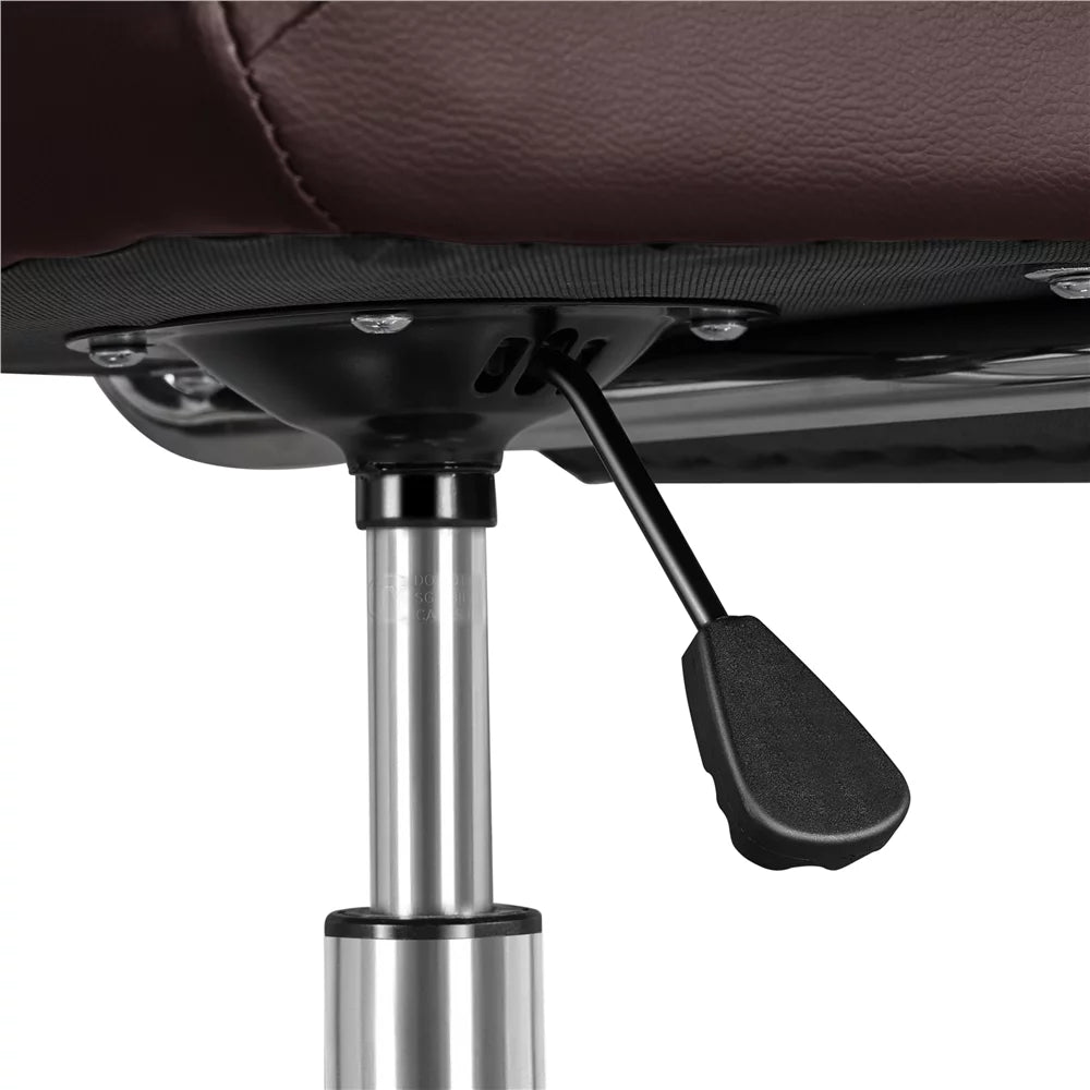 Height Adjustable PU Leather Office Chair with Armrests T7655