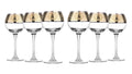 10oz Wine Glasses with Golden Accent, Set of 6 B320